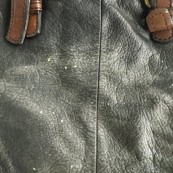 FOSSIL Tote Explorer Black Leather Crossbody Handbag - Picture 11 of 12